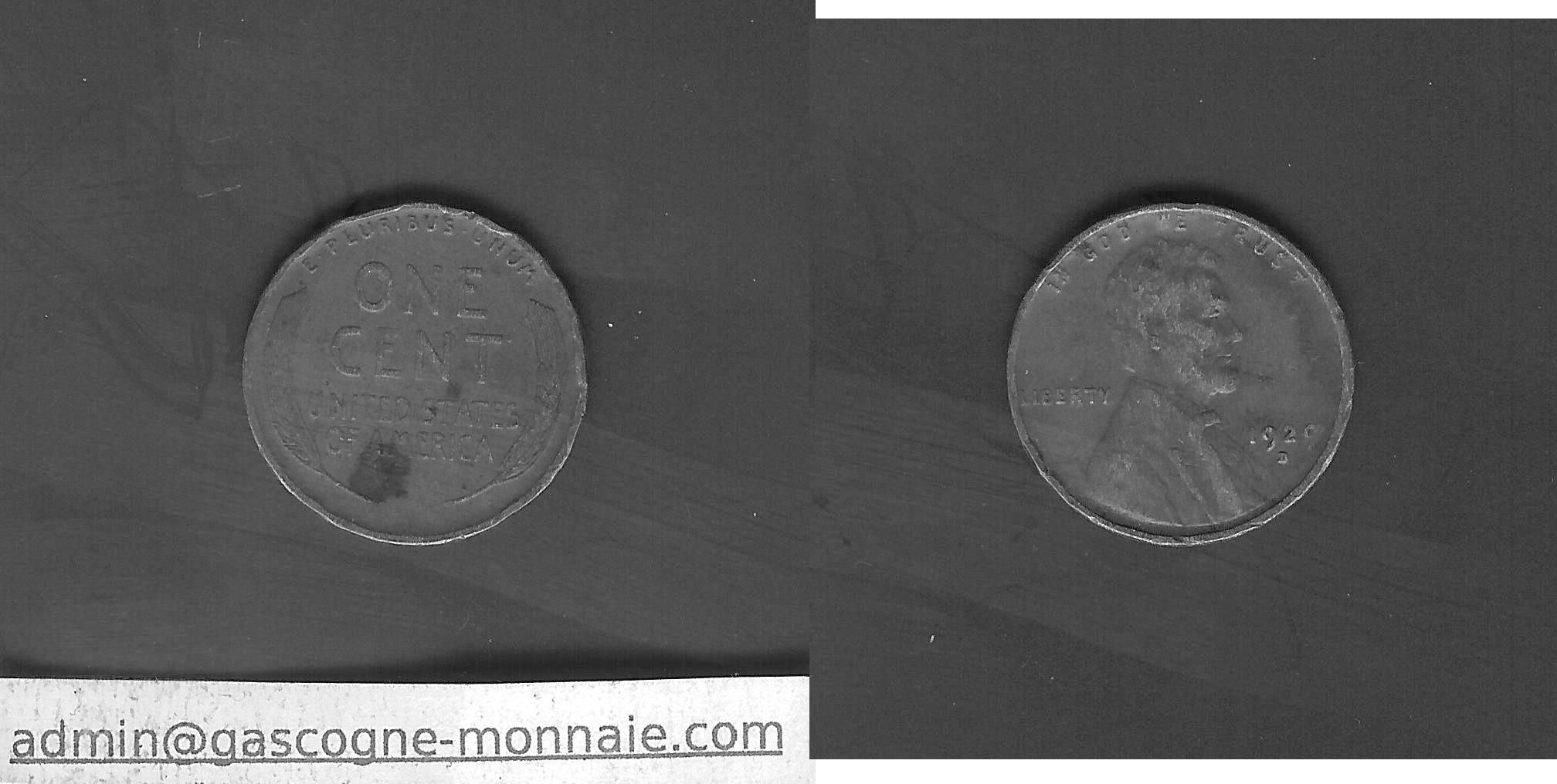 États-Unis cent Lincoln  1920D Denver TTB-